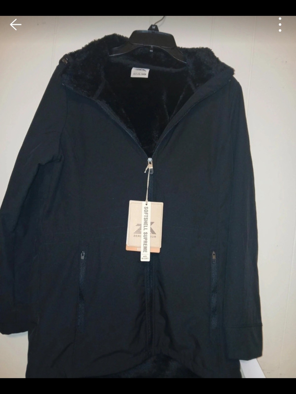 ZeroXposur Black Faux Fur-Lined Hood